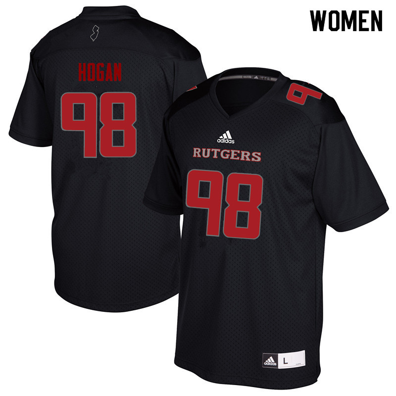 Women #98 Jimmy Hogan Rutgers Scarlet Knights College Football Jerseys Sale-Black